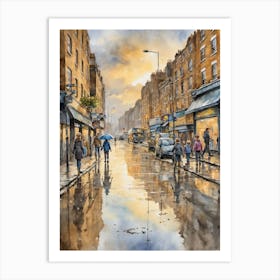 Wet Street Art Print