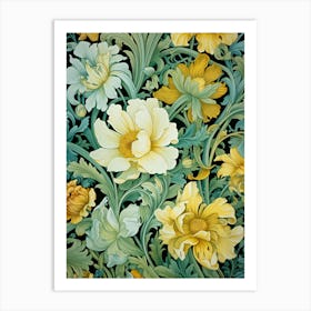 Floral Wallpaper 375 Art Print