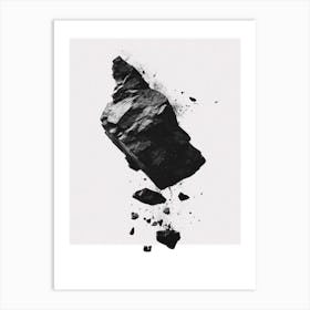 Black Rock Floating 1 Art Print