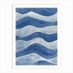 Blue Waves 5 Art Print