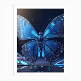 Blue Butterfly 1 Art Print