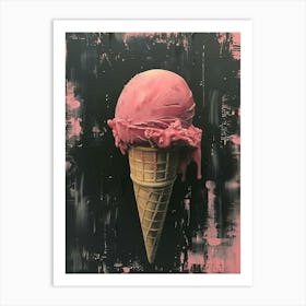 Pink Ice Cream Art Print