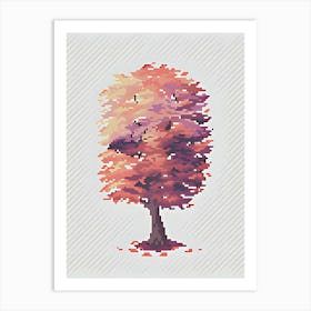 Pixel Tree 1 Art Print