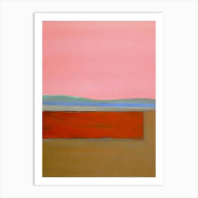 Abstract Landscape with minimal block colors Art Print