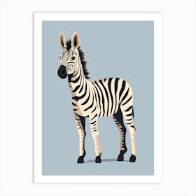 Baby Animal Illustration  Zebra 1 Art Print