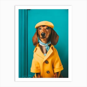 A Dachshund Dog 4 Art Print