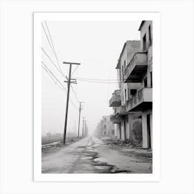 Anzio, Italy, Black And White Photography 3 Art Print