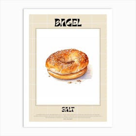 Salt Bagel 4 Art Print
