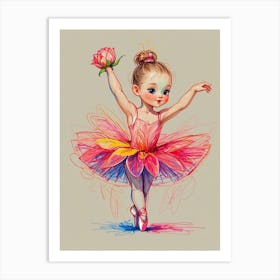 Little Ballerina 1 Art Print