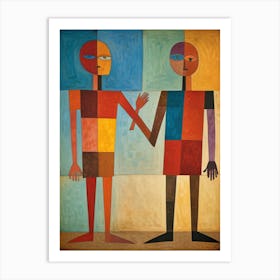 Two Men Holding Hands Art Print