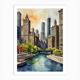 Chicago River 6 Art Print