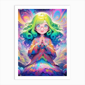 Kaleidoscope Girl Art Print