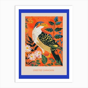 Spring Birds Poster Crested Caracara 1 Art Print