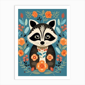 Baby Animal Illustration  Raccoon 3 Art Print