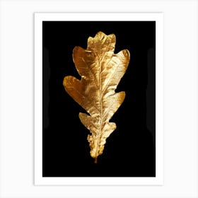 Golden Oak Leaf Art Print