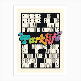 Blur Parklife Affiche