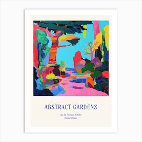 Colourful Gardens Lan Su Chinese Garden Usa 2 Blue Poster Art Print