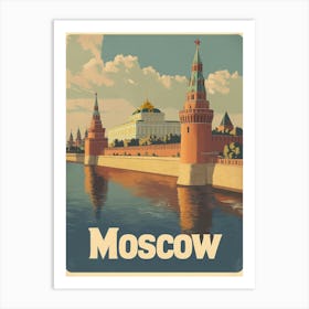 Aihrgdesign A Classic 1960s Travel Poster For Moscow Art Print