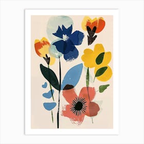 Painted Florals Wild Pansy 2 Art Print