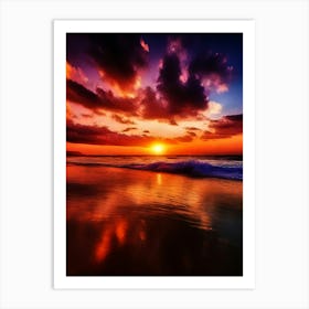 Sunset On The Beach 959 Art Print