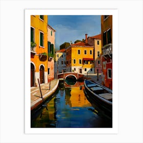 Canal In The Southern City Art Print