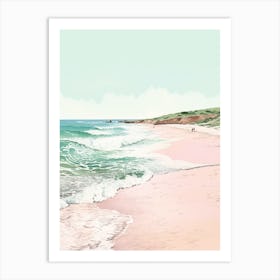 A Sketch Of Elafonisi Beach, Crete Greece 2 Art Print