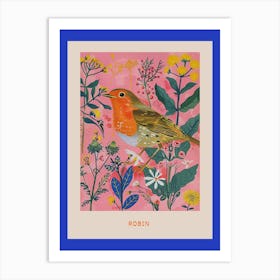 Spring Birds Poster Robin 3 Art Print