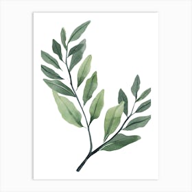 Watercolor Leaf 9 Art Print