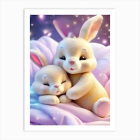 Cute Bunny- kids Art Print