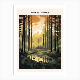 Forest Of Dean Midcentury Travel Poster Art Print