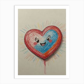 Heart Lollipop Art Print