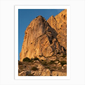 Cliffs at sunset, Peñón de Ifach Art Print