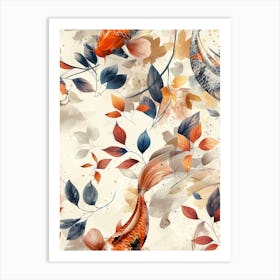 Watercolor Koi 30 Art Print