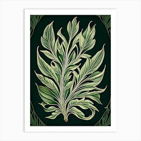 Tarragon Leaf Vintage Botanical 3 Art Print