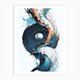 Swirling Waves Art Print