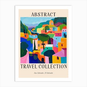 Abstract Travel Collection Poster San Salvador El Salvador 3 Art Print