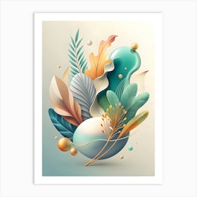 Abstract Floral Design Art Print