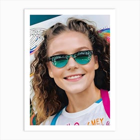 Girl With Sunglasses Art Print