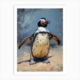 African Penguin Phillip Island The Penguin Parade Oil Painting 3 Art Print