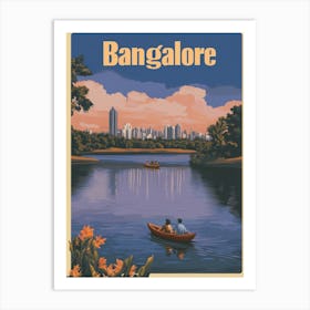 Aihrgdesign A Retro Travel Poster For Bangalore Art Print