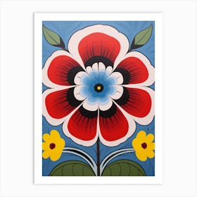 Flower Motif Painting Petunia 2 Art Print