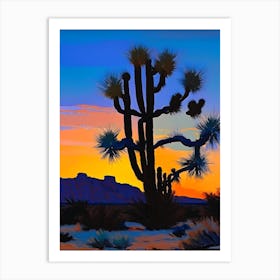 Joshua Tree At Dawn In Desert Nat Viga Style  (6) Art Print