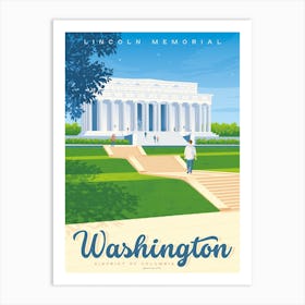 Washington Dc Lincoln Memorial United States Art Print