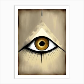 Digital Art, Symbol, Third Eye Rothko Neutral Art Print