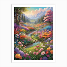 Valley Of Flowers 2 Art Print