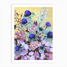Echinacea Cobalt Blue Kopia Art Print