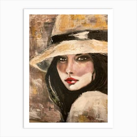 Too big a hat Art Print