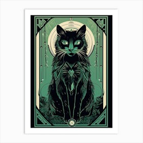 Strenght Cat Tarot Card 2 Art Print