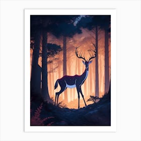 Deer In The Forest Art Print