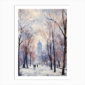 Winter City Park Painting Queens Park Toronto Canada 1 Art Print